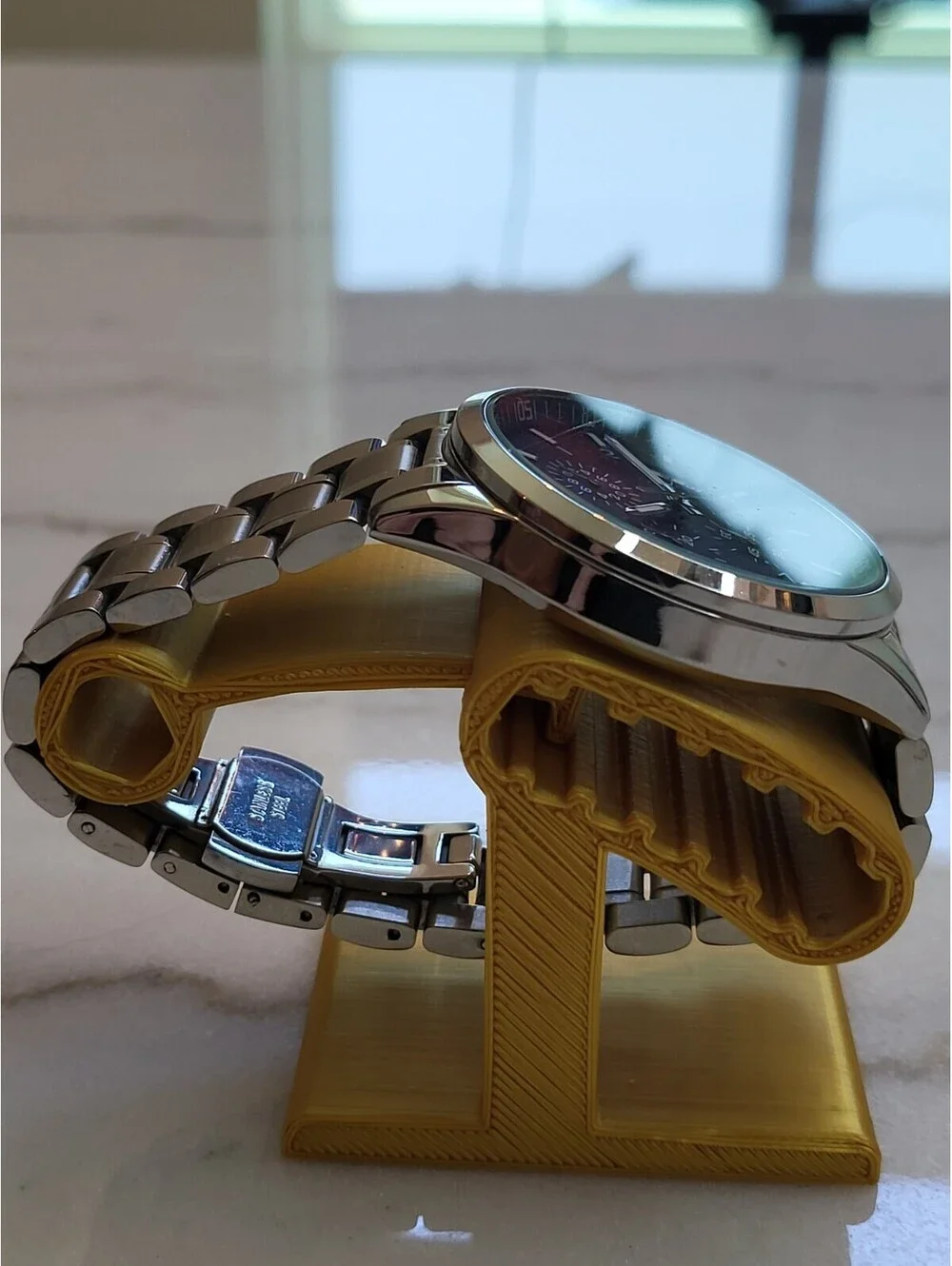 CRRJU Mens Watch Quartz Chronograph Date Watch Stainless Steel New Battery Works